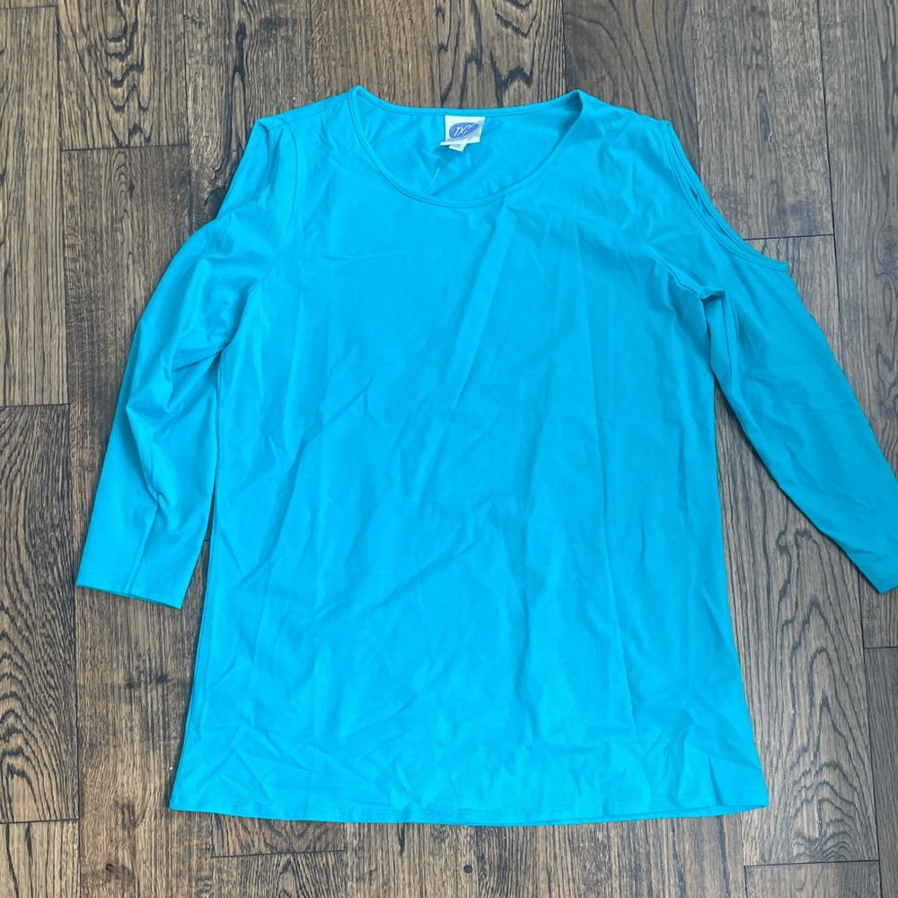 DG2 by Diane Gilman Aqua Long Sleeve Tee